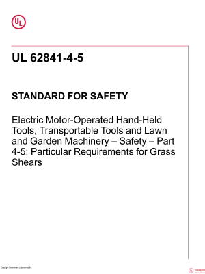 UL 62841-4-5 PDF UL 62841-4-5 PDF